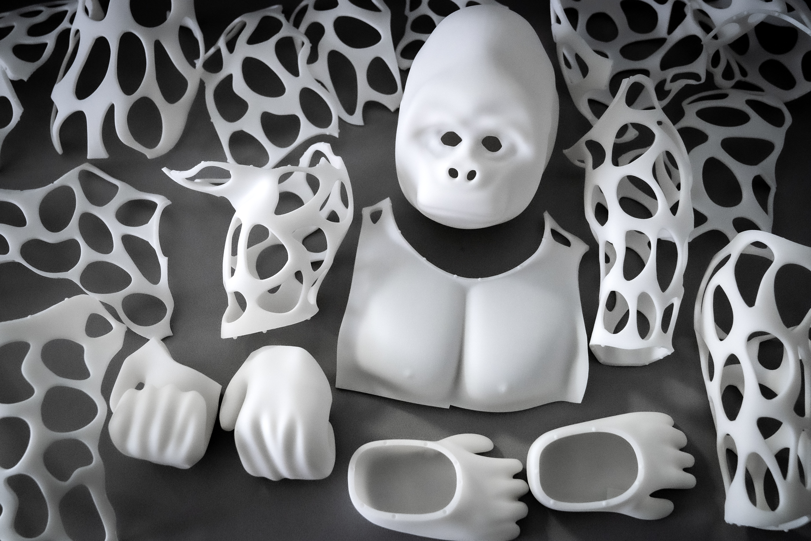 3D printed gorilla model