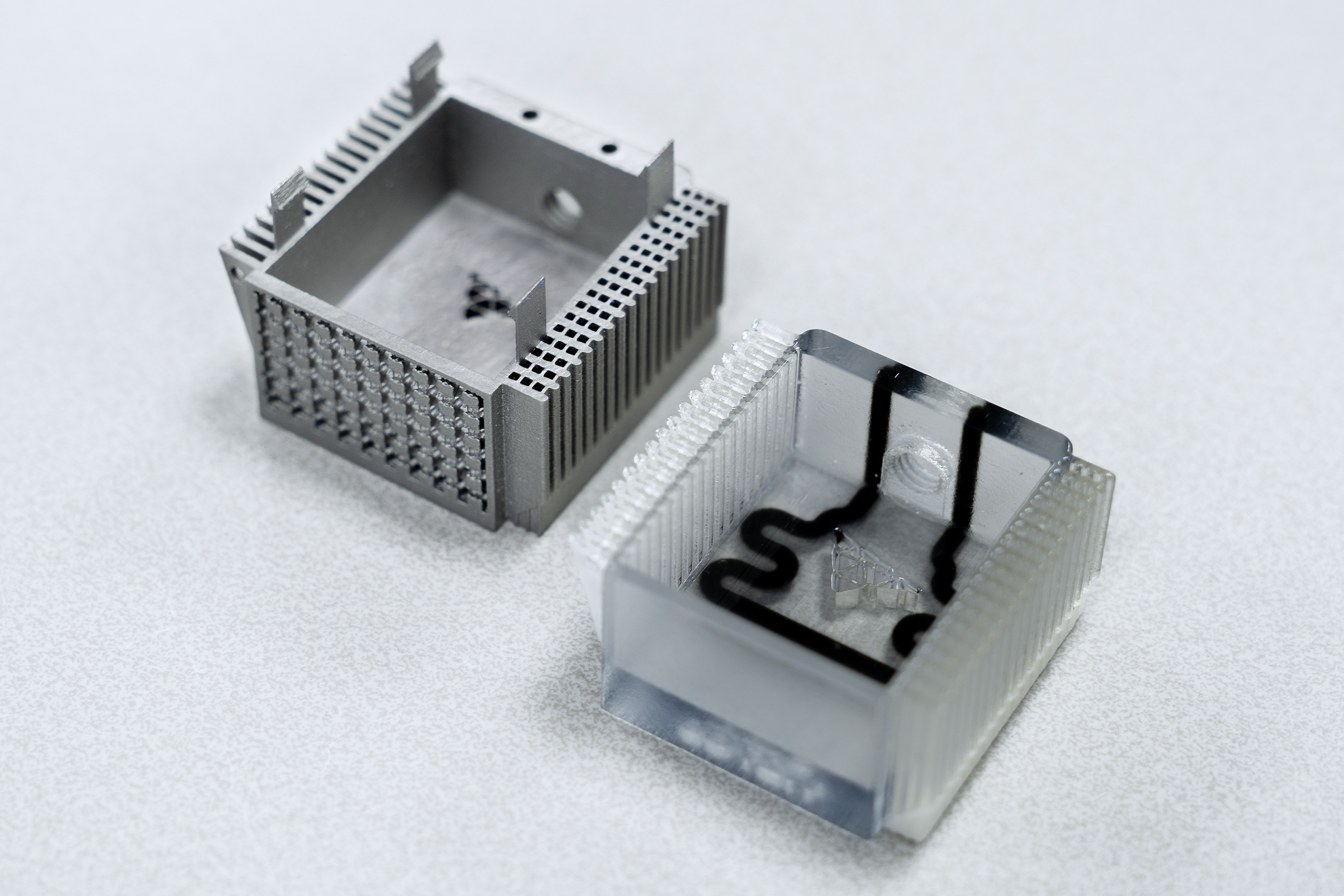 Wärmetauscher aus Aluminium und Kunststoff 