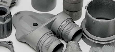 Unterschiedliche Zink-Bauteile aus dem 3D-Druck