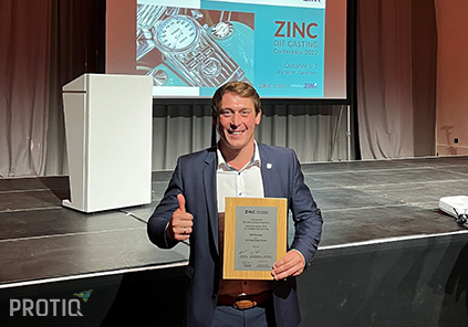 Premio per PROTIQ alla conferenza sulla pressofusione di zinco